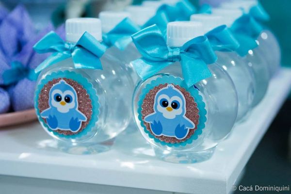 Agua Ouro fino com aplique 3d e laço - 8 unidades